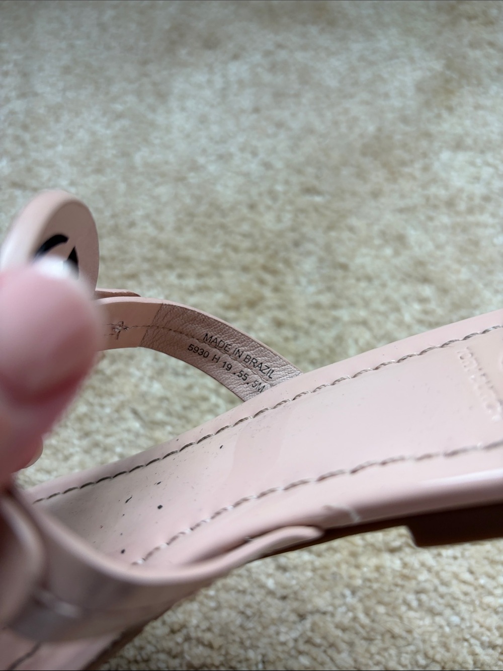 Tory Burch Miller Thong Sandal in Blush Pink - Picture 5 of 6